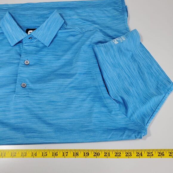 FootJoy Mens Golf Polo Size L Blue Short Sleeve Logo - Picture 8 of 9
